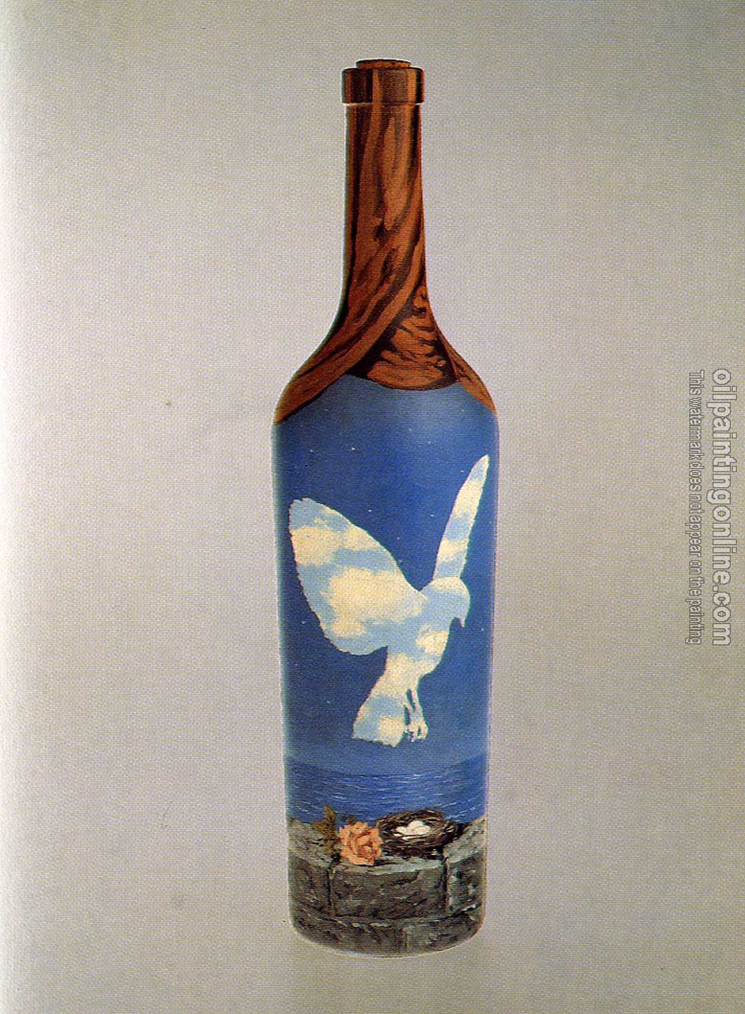 Magritte, Rene - seascape with sky-bird